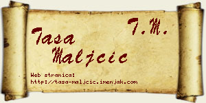 Tasa Maljčić vizit kartica